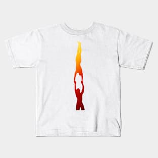 Two acrobats doing high hand Kids T-Shirt